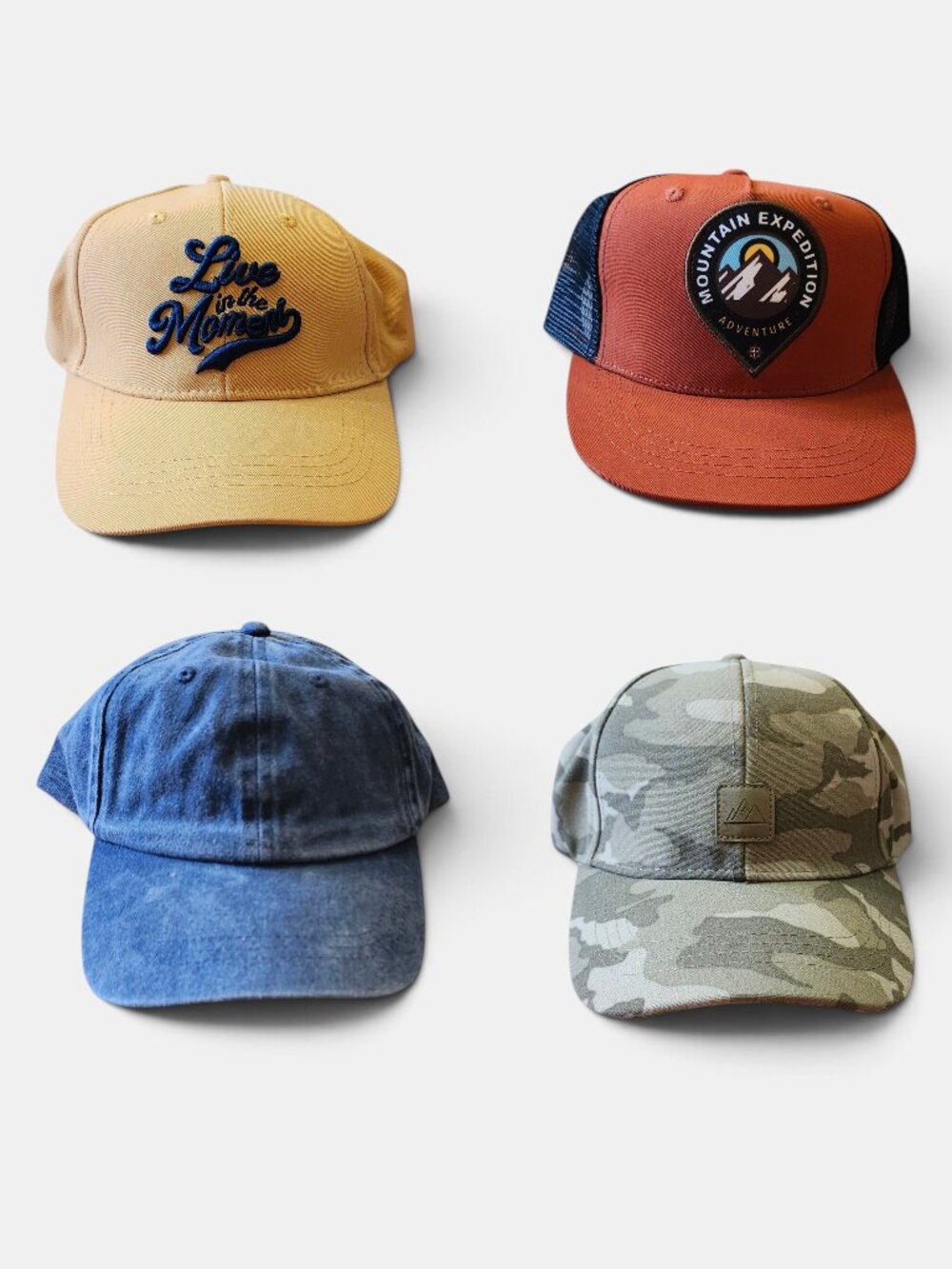 NEW 4 Kids Wonder Nation Baseball Trucker Caps - Expedition/Live/Camo/Denim